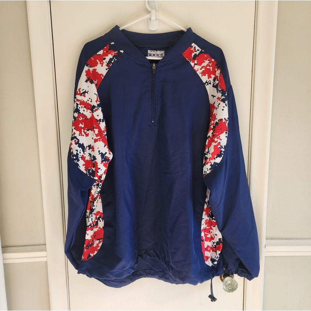Men’s Boombah Size XL Red White & BlueJacket Digital Camo Zip Pullover